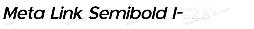 Meta Link Semibold I字体转换